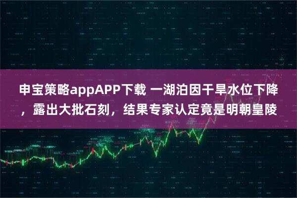 申宝策略appAPP下载 一湖泊因干旱水位下降，露出大批石刻，结果专家认定竟是明朝皇陵
